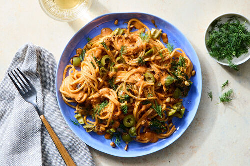 Creamy Vegan Harissa Pasta