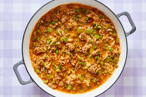 Italian Chicken Sausage Stuffed Pepper Soup