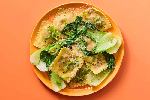 Mushroom Ravioli with Tamari Butter