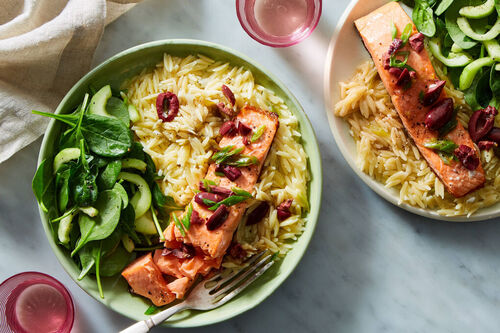 Greek Pan-Roasted Wild Salmon