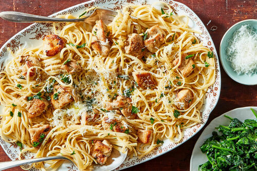 Chicken al Limone with Gluten Free Fettuccine