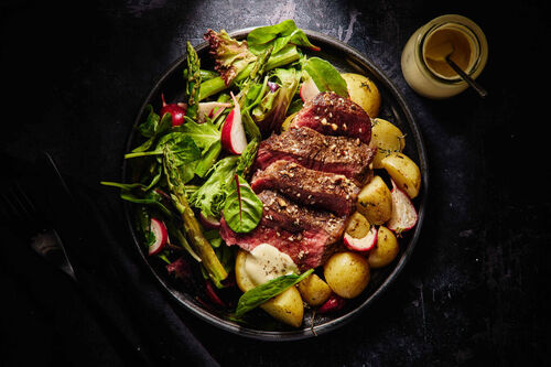Dukkah Roast Beef and Vegetables