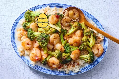 Express Recipe! Sweet & Spicy Shrimp Stir-Fry