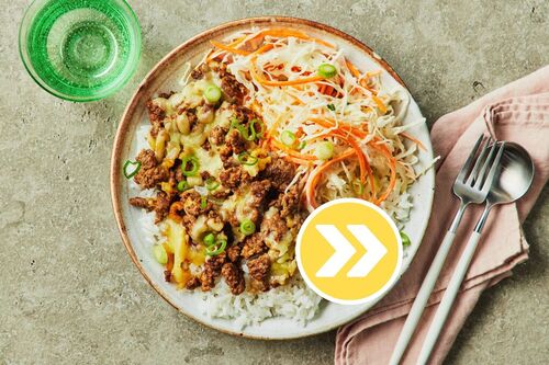 Cheesy Lamb Burrito Bowl