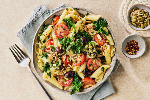 Cherry Tomato and Vegan Cheddar Pasta