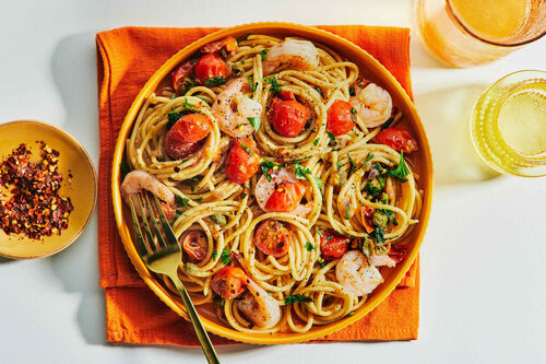 Fancy Italian Prawn Spaghetti