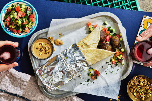 Cairo-Style Falafel Wraps