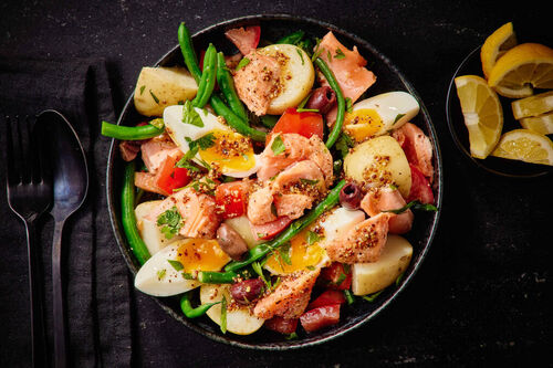 Nutritious Baked Salmon Nicoise