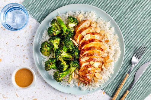 Kip in mangosaus met broccoli