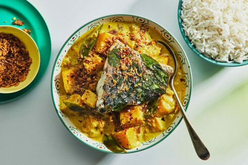 Sri Lankan Barramundi Curry and Rice