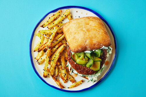 Korean-Style Plant-Based Burgers