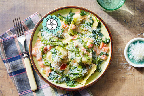 Martha's Best Cheese Ravioli Florentine
