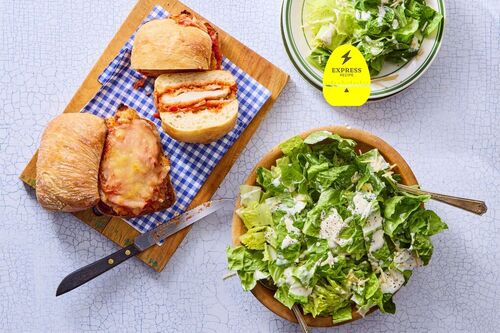 Express Recipe! Chicken Parm Sandwich