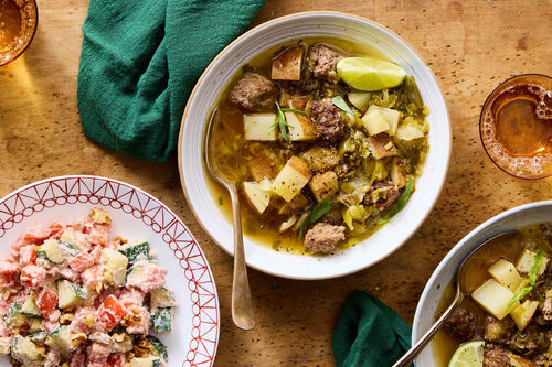 Georgian-Inspired Chakapuli (Lamb-Herb Stew)