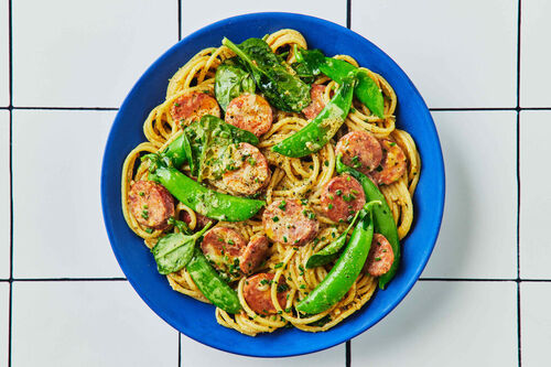 15-Min Chorizo Spaghetti Carbonara