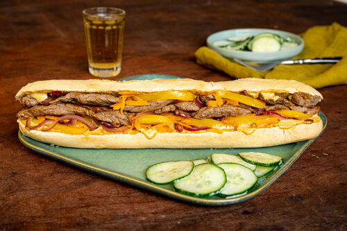 Sandwich met runderreepjes