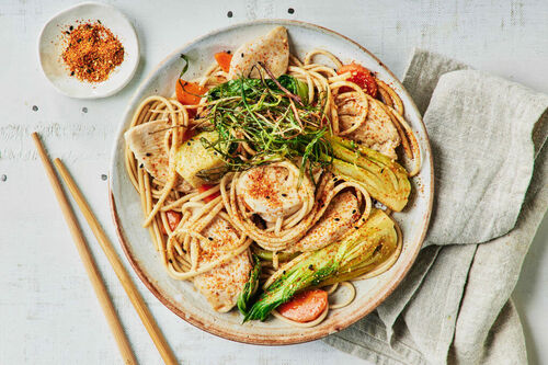 Chicken Yaki Udon-Style Noodles