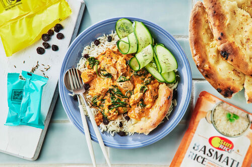 Butter Chicken, Garlic 'Naan' and Rice