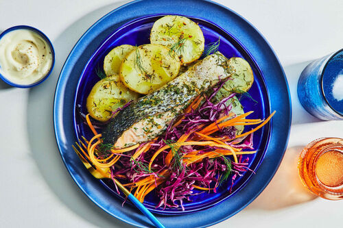 Baked Dill Salmon and Potato