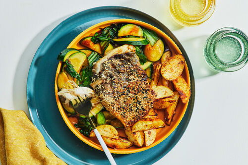 Barramundi and Sweet Soy Greens