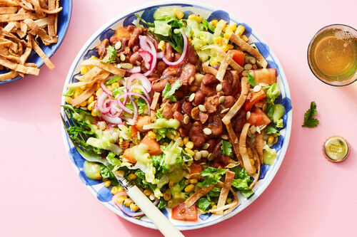 Taco Salad with Readymade Chicken