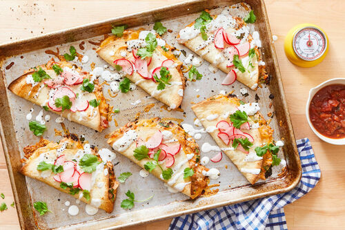 Quesadillas with Readymade Chicken