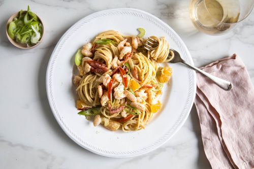 Cocktailgarnelen-Pasta