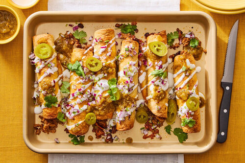 Oven-Fried Black Bean Taquitos