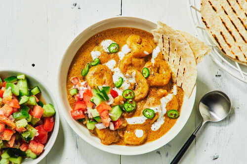 Goan Prawn Curry and Chapatis