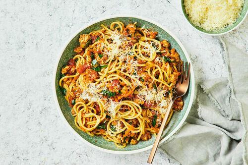 Pork-Veggie Spaghetti Bolognese