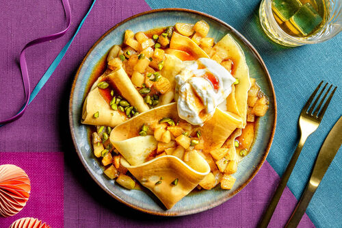 Crêpes met perencompote