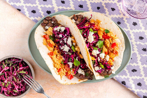 Tortilla's met huevos tirados en feta