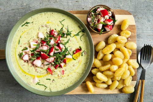 Romige kokossoep met courgette