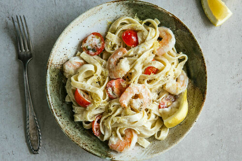 Schnelle Garnelen-Pasta