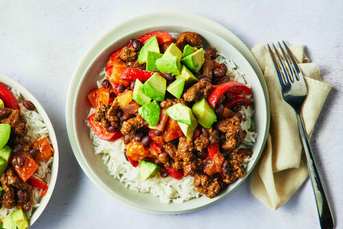 Fast Tex-Mex Beef and Black Beans