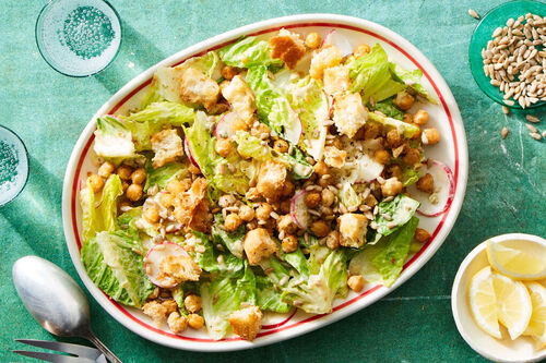 Chicken Tahini-Caesar Salad