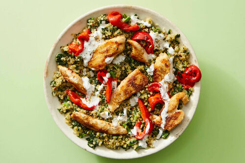 Cumin Chicken Spinach Bowl