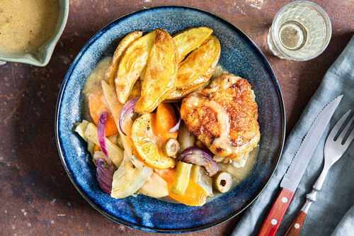 Kippendijen op venkelstoof