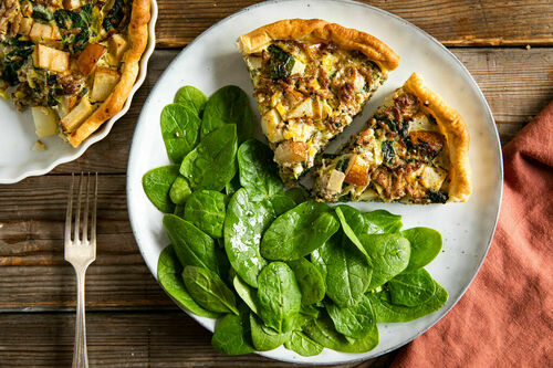 Quiche met kaas en bio-rundergehakt