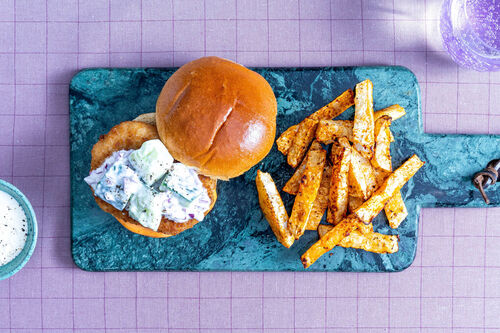 Burger mit Bio-Rindfleischpatty