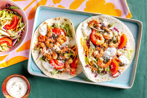 Aromatische Garnelen-Tortillas