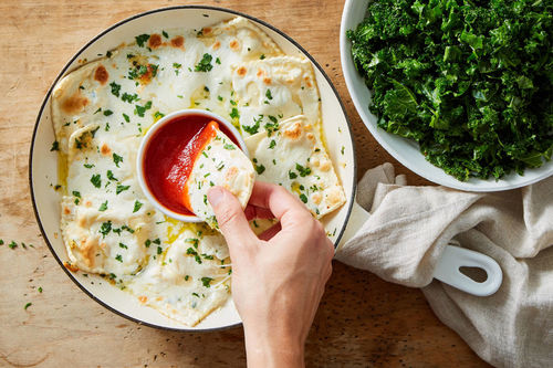 Pull-Apart Garlic Knot Ravioli