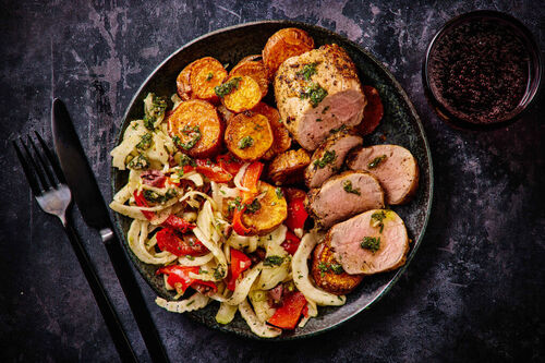 Roast Pork Fillet and Fennel Salad