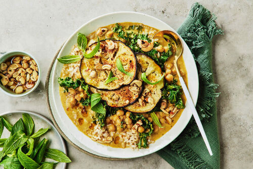 Nutritious Curried Chickpeas and Eggplant