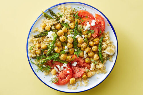 Garlic-Dill Asparagus & Chickpea Quinoa Bowl