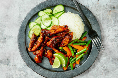 Hoisin-Glazed Chicken and Coconut Rice