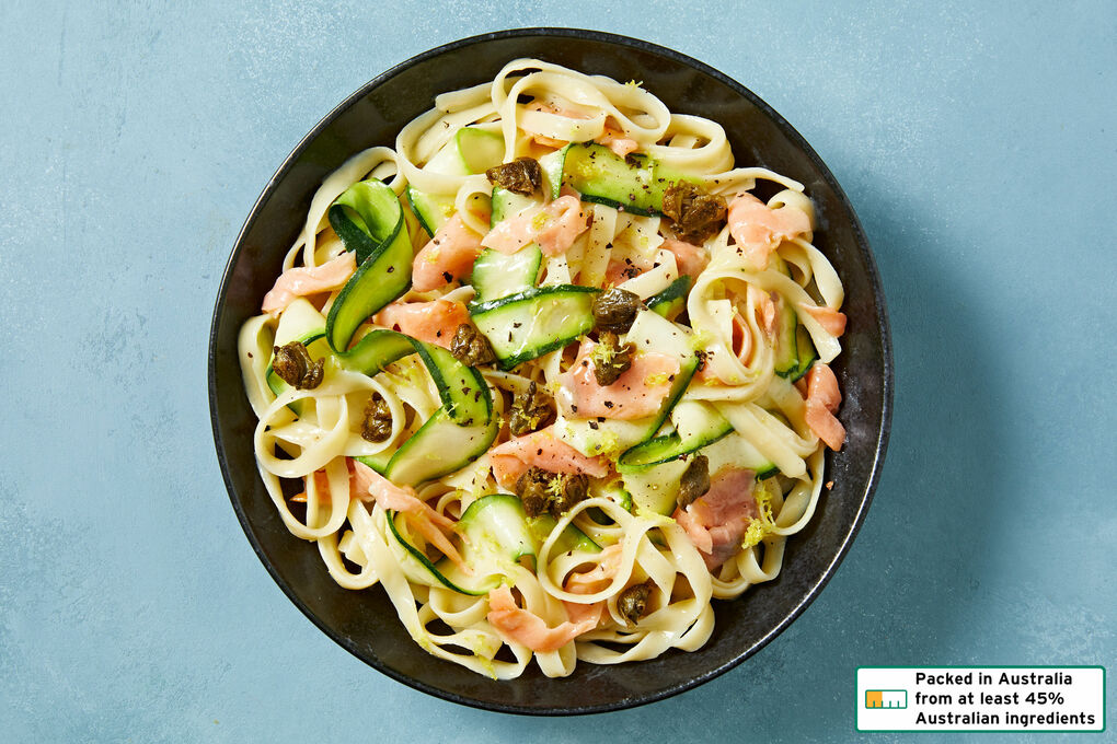 Smoked Salmon and Lemon Pasta with Crispy Capers | Dinnerly