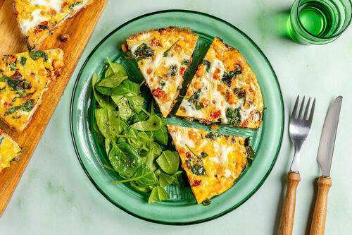 Frittata mit Chorizo und Kichererbsen