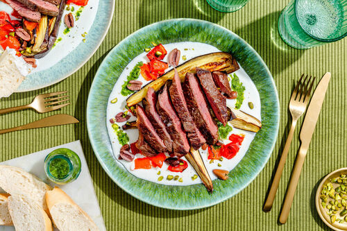Würziges Bio-Rinderhüftsteak mit Feta