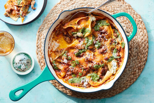 Pork Sausage Skillet Lasagna